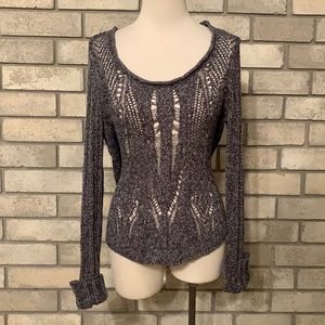 gray warm blouse medium